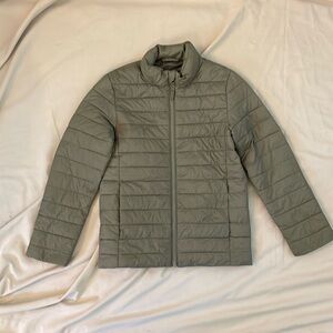 Boys packable jacket - olive green